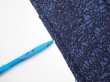 Photo6: 3H09z50  Japanese Kimono Silk  FABRIC Flowers Indigo 66.9x7.3 (6)