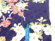 Photo7: 3H04z90  Japanese Kimono Silk  FABRIC Plum branch Dark navy 63.0x14.0 (7)