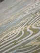 Photo4: 3H05z90  Japanese Kimono Silk  FABRIC Wave Olive 65.0x14.0 (4)
