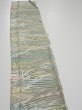 Photo3: 3H07z40  Japanese Kimono Silk  FABRIC Wave Olive 57.9x7.3 (3)
