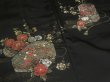 Photo6: RHG01z14  Japanese Kimono Silk BLACK HAORI 25pcs FREE SHIPPING (6)