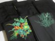 Photo8: RHG01z14  Japanese Kimono Silk BLACK HAORI 25pcs FREE SHIPPING (8)