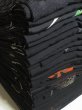 Photo1: RHG02z16  Japanese Kimono Silk BLACK HAORI 25pcs FREE SHIPPING (1)