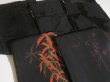 Photo6: RHG02z16  Japanese Kimono Silk BLACK HAORI 25pcs FREE SHIPPING (6)