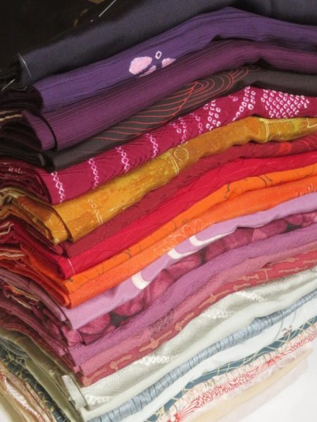 Photo1: RH02z14  Japanese Kimono Silk HAORI 25pcs FREE SHIPPING (1)