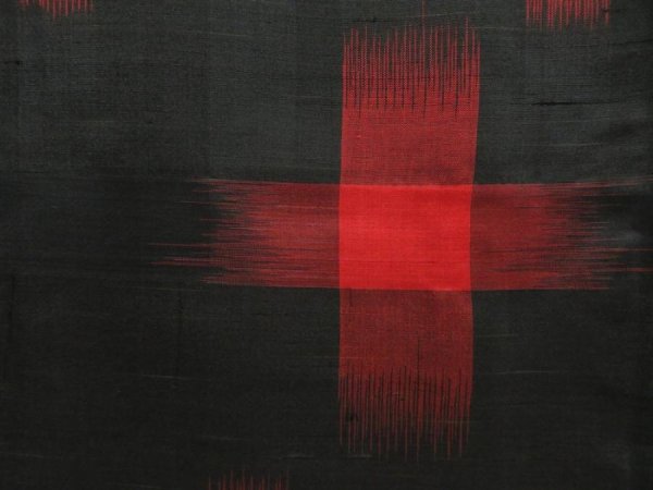 Photo6: 5423T07z570 Vintage Japanese Kimono Silk TSUMUGI  Black (6)