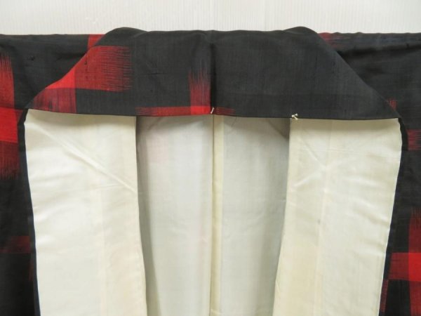 Photo8: 5423T07z570 Vintage Japanese Kimono Silk TSUMUGI  Black (8)