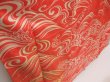 Photo3: 5423T13z1120 Vintage Japanese Kimono Silk FURISODE Wave Dark salmon (3)