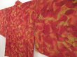 Photo2: 5423T02z640 Vintage Japanese Kimono Silk HAORI  Dark red (2)