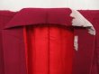 Photo7: 5423T04z630 Vintage Japanese Kimono Silk KOMON Flower Wine red (7)