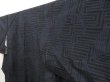 Photo2: 5423T05z760 Vintage Japanese Kimono Silk TSUMUGI  Black (2)
