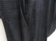 Photo3: 5423T05z760 Vintage Japanese Kimono Silk TSUMUGI  Black (3)