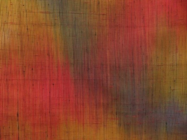 Photo6: 5423T06z800 Vintage Japanese Kimono Silk TSUMUGI  Orangered (6)