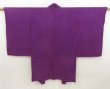 Photo1: 5427T02z560 Vintage Japanese Kimono Silk HAORI Flowers Purple (1)