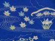 Photo4: 5427T03z470 Vintage Japanese Kimono Jinken HAORI Flowers Oriental blue (4)