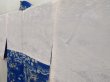 Photo7: 5427T03z470 Vintage Japanese Kimono Jinken HAORI Flowers Oriental blue (7)