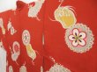 Photo2: 5427T04z400 Vintage Japanese Kimono Silk HAORI Flowers Dark orange (2)