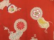 Photo3: 5427T04z400 Vintage Japanese Kimono Silk HAORI Flowers Dark orange (3)