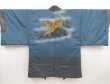 Photo1: 5427T07z720 Vintage Japanese Kimono Wool Men's HAORI Tiger Gray (1)