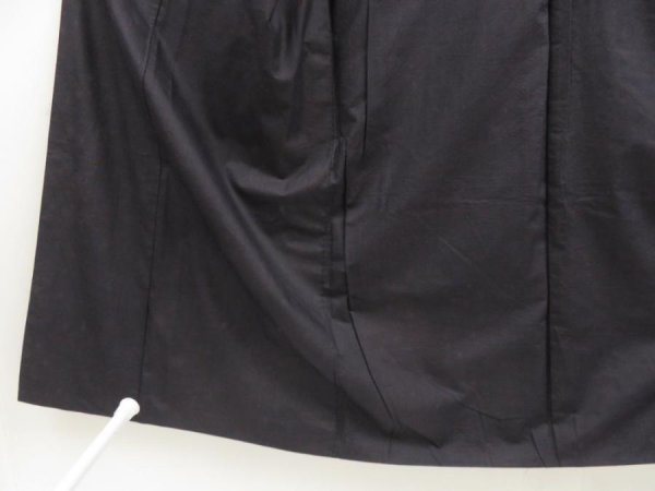Photo8: 5427T09z920 Vintage Japanese Kimono Silk Men's  Plain Dark gray (8)