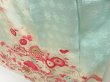 Photo4: 5427T12z890 Vintage Japanese Kimono Silk FURISODE Peony Light blue (4)