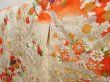 Photo2: 5427T14z1130 Vintage Japanese Kimono Silk FURISODE Chrysanthemum Dark orange (2)