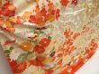 Photo3: 5427T14z1130 Vintage Japanese Kimono Silk FURISODE Chrysanthemum Dark orange (3)