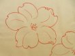 Photo4: 5501T01z520 Vintage Japanese Kimono Silk HAORI Flower Light cream (4)