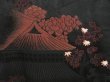 Photo5: 5501T02z560 Vintage Japanese Kimono Silk HAORI Temple Black (5)