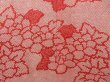 Photo3: 5501T03z610 Vintage Japanese Kimono Silk SHIBORI HAORI Peony Light red (3)