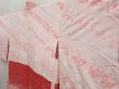 Photo7: 5501T03z610 Vintage Japanese Kimono Silk SHIBORI HAORI Peony Light red (7)