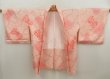 Photo5: 5501T05z550 Vintage Japanese Kimono Silk SHIBORI HAORI Flower Pink (5)