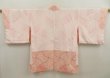 Photo6: 5501T05z550 Vintage Japanese Kimono Silk SHIBORI HAORI Flower Pink (6)