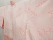 Photo7: 5501T05z550 Vintage Japanese Kimono Silk SHIBORI HAORI Flower Pink (7)