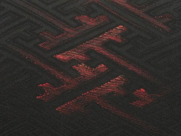 Photo4: 5501T06z440 Vintage Japanese Kimono Silk HAORI Sayagata Black (4)