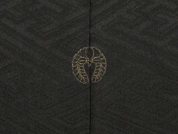 Photo5: 5501T06z440 Vintage Japanese Kimono Silk HAORI Sayagata Black (5)