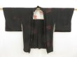 Photo6: 5501T06z440 Vintage Japanese Kimono Silk HAORI Sayagata Black (6)
