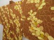 Photo2: 5501T07z540 Vintage Japanese Kimono Silk HAORI Leaf Light brown (2)