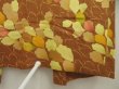 Photo5: 5501T07z540 Vintage Japanese Kimono Silk HAORI Leaf Light brown (5)