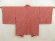Photo1: 5501T08z530 Vintage Japanese Kimono Silk HAORI  Pink-Brown (1)
