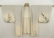 Photo7: 5501T09z710 Vintage Japanese Kimono Silk HAORI Leaf Light gray (7)