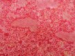 Photo3: 5501T12z450 Vintage Japanese Kimono Silk SHIBORI HAORI Maple Red-Pink (3)