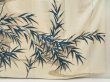 Photo7: 5501T13z860 Vintage Japanese Kimono Silk TSUKESAGE Bamboo grass Off-white (7)