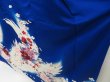 Photo4: 5501T14z1120 Vintage Japanese Kimono Silk FURISODE Flowers Oriental blue (4)