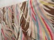 Photo2: 5502T01z660 Vintage Japanese Kimono Silk MEISEN KOMON Leaf Brown (2)