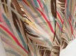 Photo3: 5502T01z660 Vintage Japanese Kimono Silk MEISEN KOMON Leaf Brown (3)
