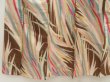 Photo4: 5502T01z660 Vintage Japanese Kimono Silk MEISEN KOMON Leaf Brown (4)