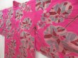 Photo2: 5502T02z380 Vintage Japanese Kimono Silk MEISEN HAORI Flowers Pink-Purple (2)