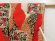 Photo5: 5502T03z370 Vintage Japanese Kimono Silk MEISEN HAORI  Tomato red (5)