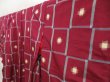 Photo2: 5502T04z580 Vintage Japanese Kimono Silk MEISEN KOMON Wine red (2)